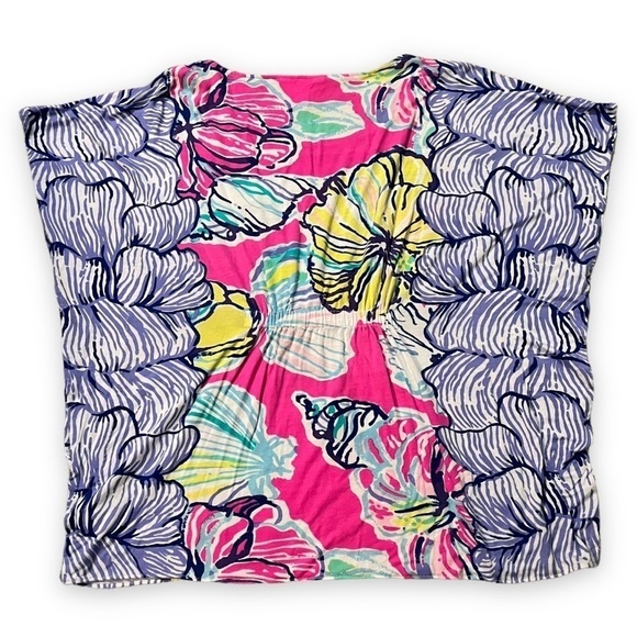 Lilly Pulitzer Kaliko Caftan Knit Top Floral Colorful Beach  Size XXS/XS 20976 - Picture 6 of 9
